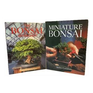 🍎 Set of 2 Bonsai Books by Herb L. Gustafson Hardcover and Softcover 1990’s